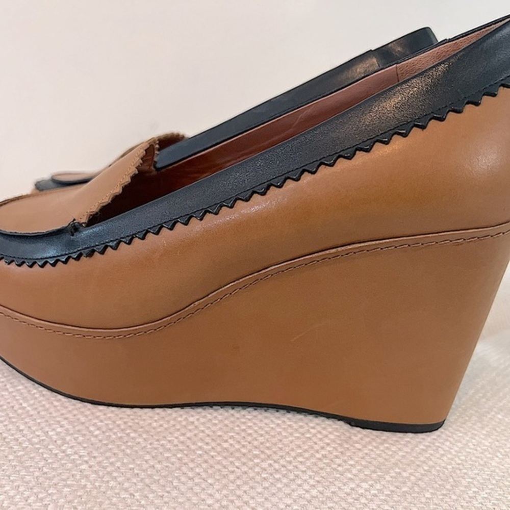 Carven × Robert Clergerie platform wedges brown & black leather - Picture 9 of 9